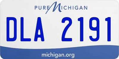 MI license plate DLA2191