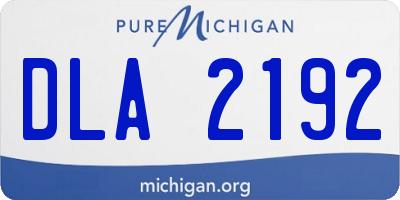 MI license plate DLA2192