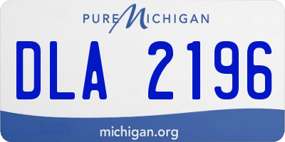MI license plate DLA2196