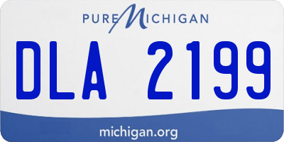 MI license plate DLA2199