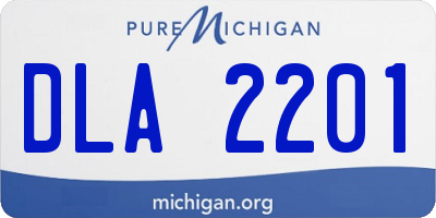 MI license plate DLA2201