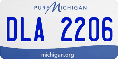 MI license plate DLA2206