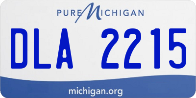MI license plate DLA2215