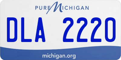MI license plate DLA2220