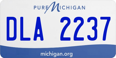 MI license plate DLA2237