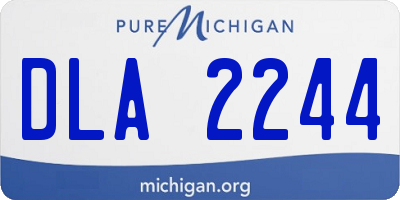 MI license plate DLA2244
