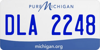 MI license plate DLA2248