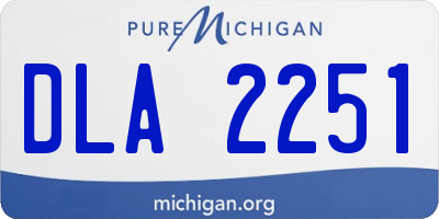 MI license plate DLA2251