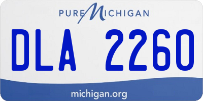 MI license plate DLA2260