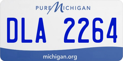 MI license plate DLA2264