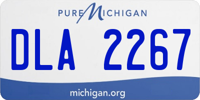 MI license plate DLA2267