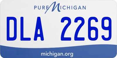 MI license plate DLA2269