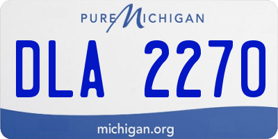 MI license plate DLA2270