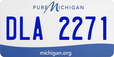 MI license plate DLA2271