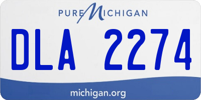 MI license plate DLA2274