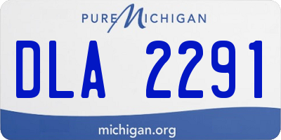 MI license plate DLA2291