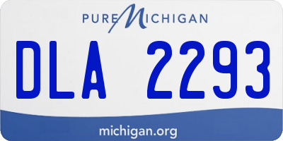 MI license plate DLA2293