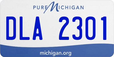 MI license plate DLA2301