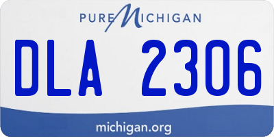 MI license plate DLA2306