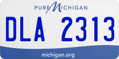 MI license plate DLA2313