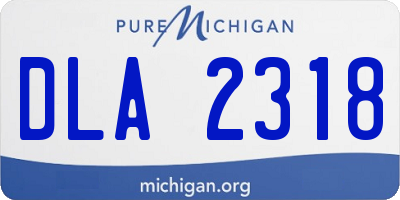 MI license plate DLA2318