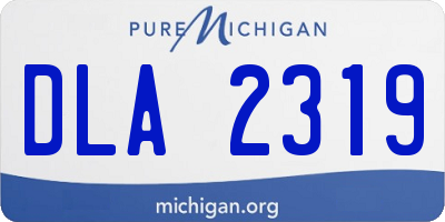 MI license plate DLA2319