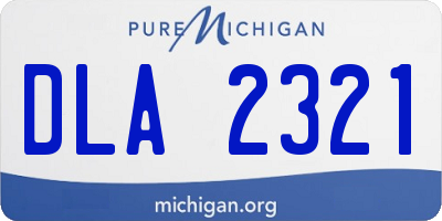 MI license plate DLA2321