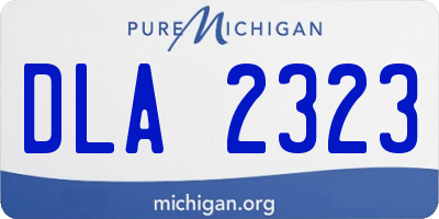 MI license plate DLA2323