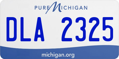 MI license plate DLA2325