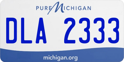 MI license plate DLA2333