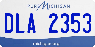 MI license plate DLA2353