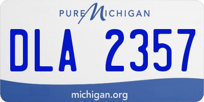 MI license plate DLA2357