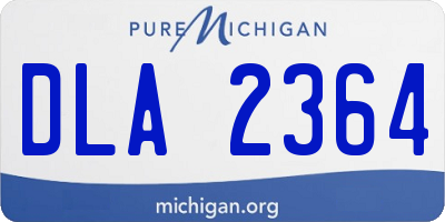 MI license plate DLA2364