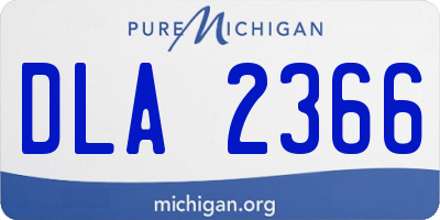 MI license plate DLA2366