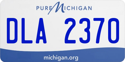 MI license plate DLA2370