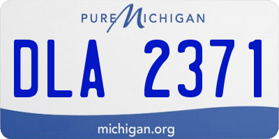 MI license plate DLA2371