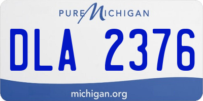MI license plate DLA2376