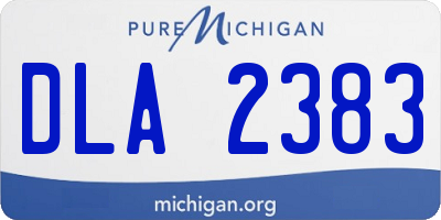 MI license plate DLA2383