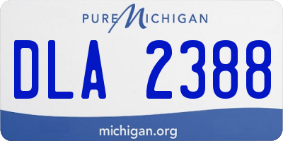 MI license plate DLA2388