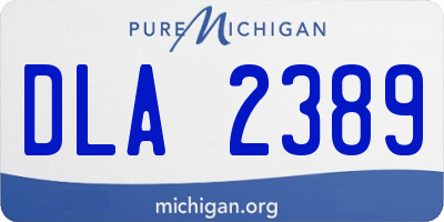 MI license plate DLA2389