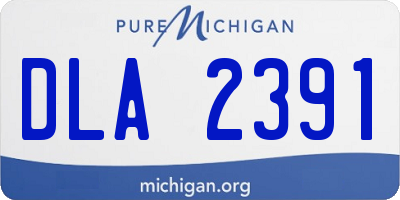 MI license plate DLA2391