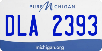 MI license plate DLA2393