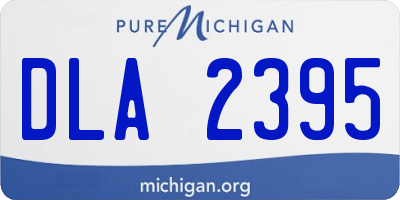 MI license plate DLA2395