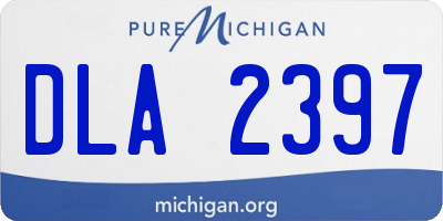 MI license plate DLA2397