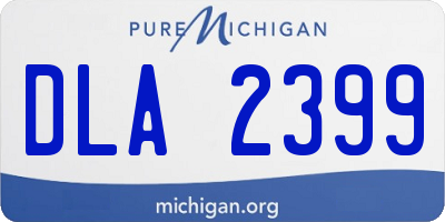 MI license plate DLA2399