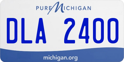 MI license plate DLA2400