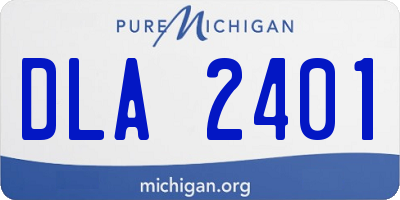 MI license plate DLA2401
