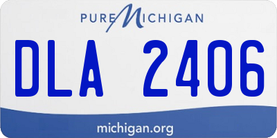 MI license plate DLA2406