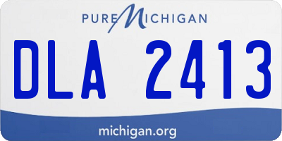 MI license plate DLA2413