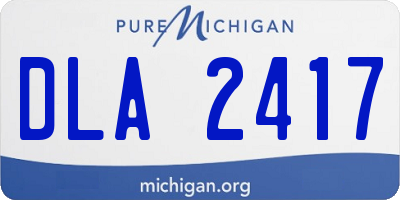 MI license plate DLA2417
